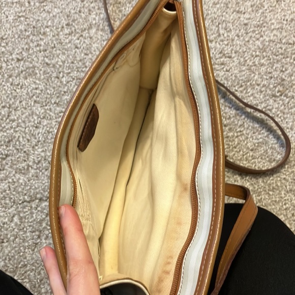 Allan Edwards Vintage Striped Bag Leather Crossbody Purse - Picture 4 of 6